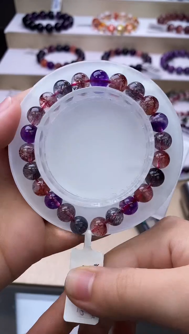 【闪购商品】水晶手链未镶嵌黑加仑超七单圈8m+