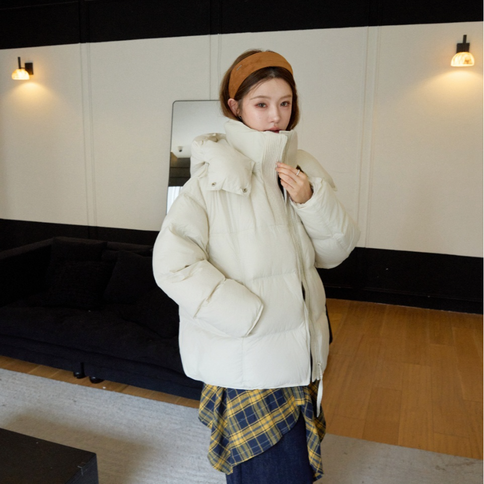 白色羽绒服女冬季2025年新款爆款小个子高品质防风保暖外套88132