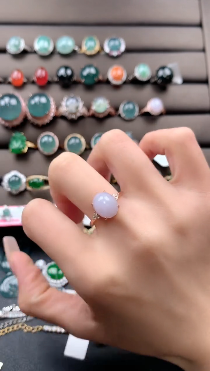 【闪购商品】翡翠戒指银S925镶嵌4324324