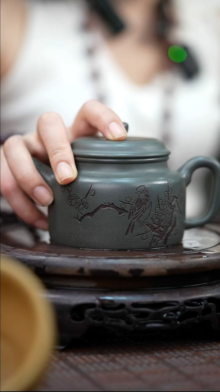 茶壶紫砂宜兴紫砂岁颐传砂原矿全手19