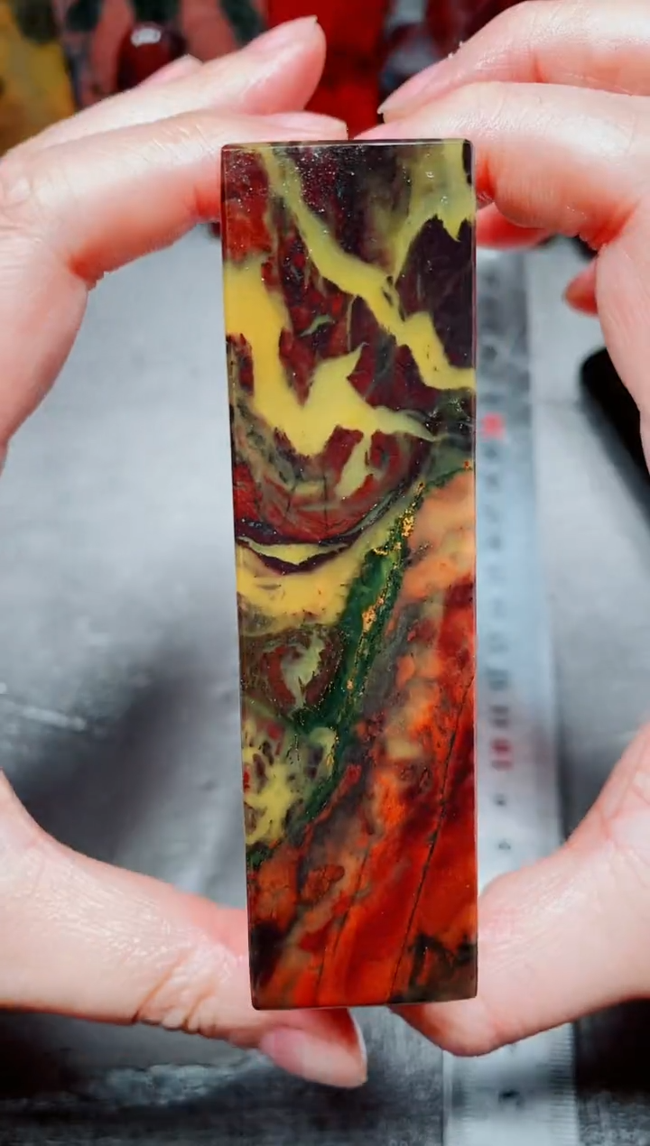 桂林鸡血玉素章3.0左右20