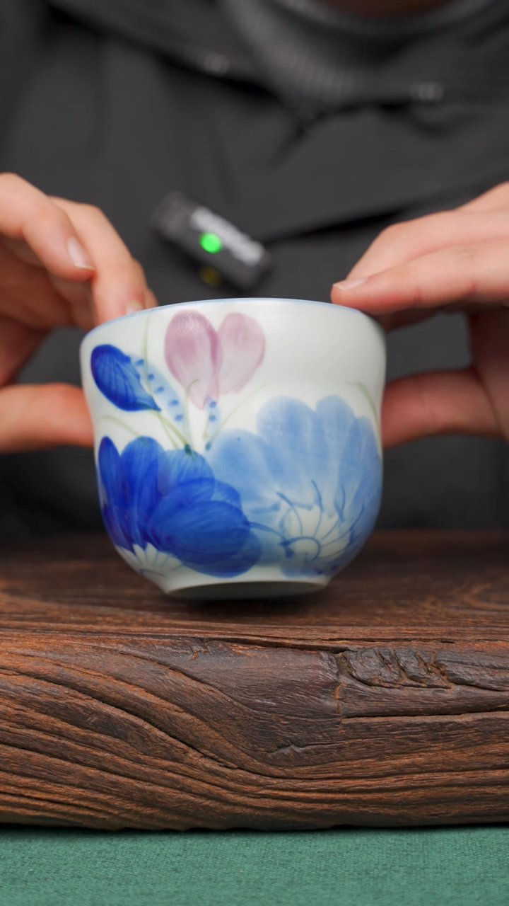 【闪购商品】瓷片42寻一缕瓷香杯釉下手工手绘瓷器