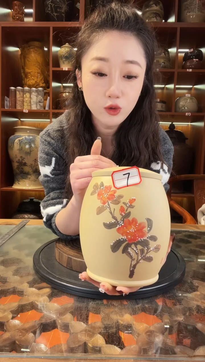 【闪购商品】缸云南建水紫陶白泥小茶罐@7