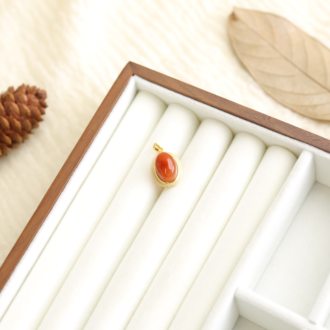 【云边】火焰纹南红 单扣头（多样性发其一）