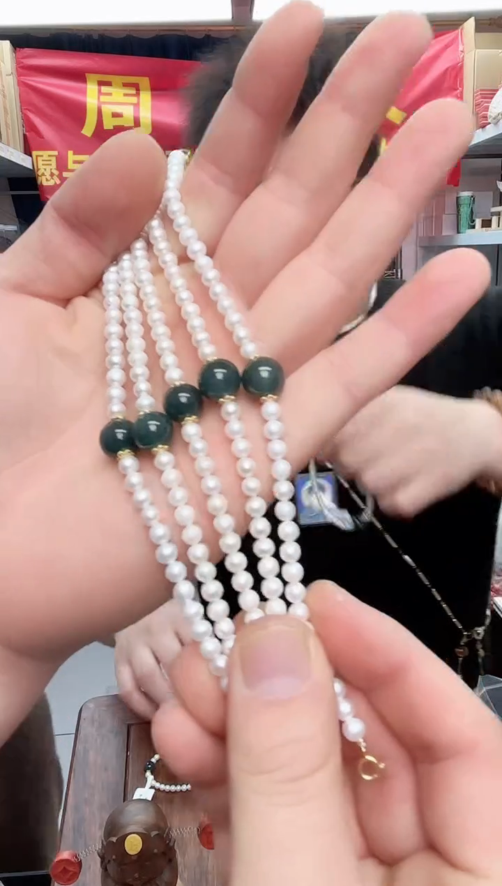 合金手链淡水珍珠小圆珠珍珠手串