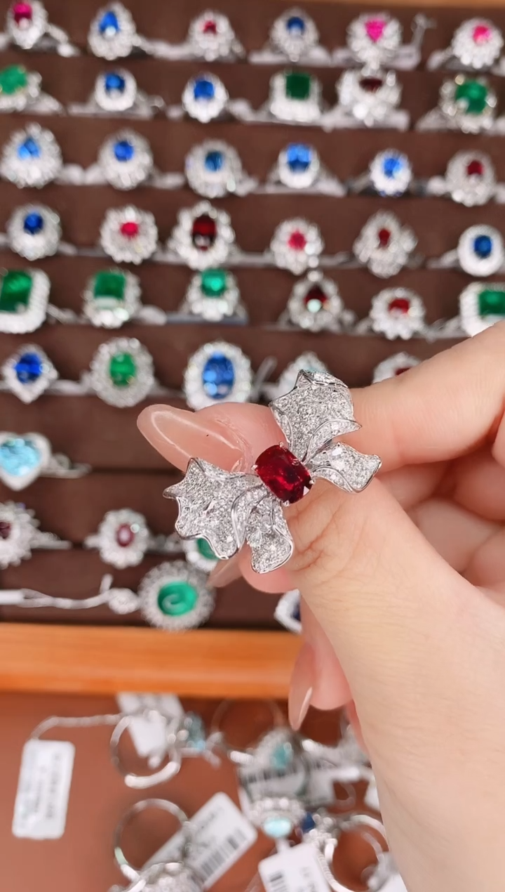 【闪购商品】红宝石18K金戒指18K金镶嵌-1.38ct