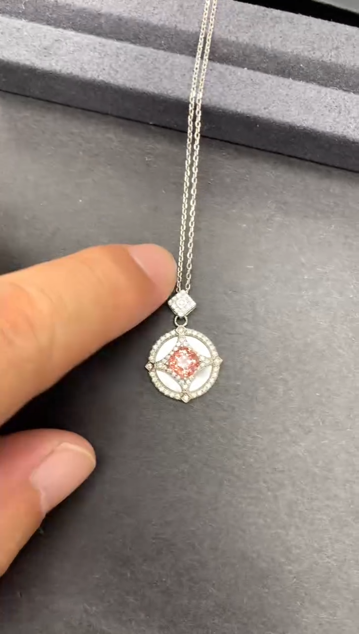 【闪购商品】尖晶石项链银S925镶嵌1.2克拉