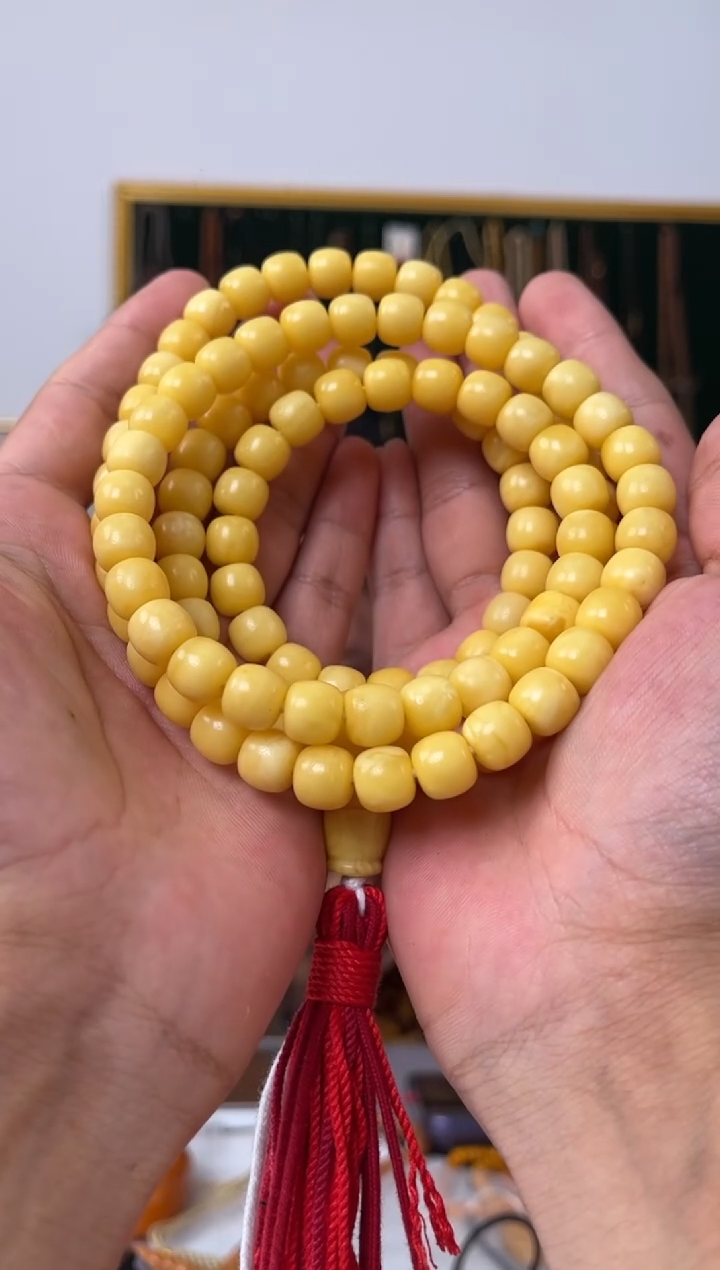 【闪购商品】蜜蜡项链未镶嵌噶玛家108珠