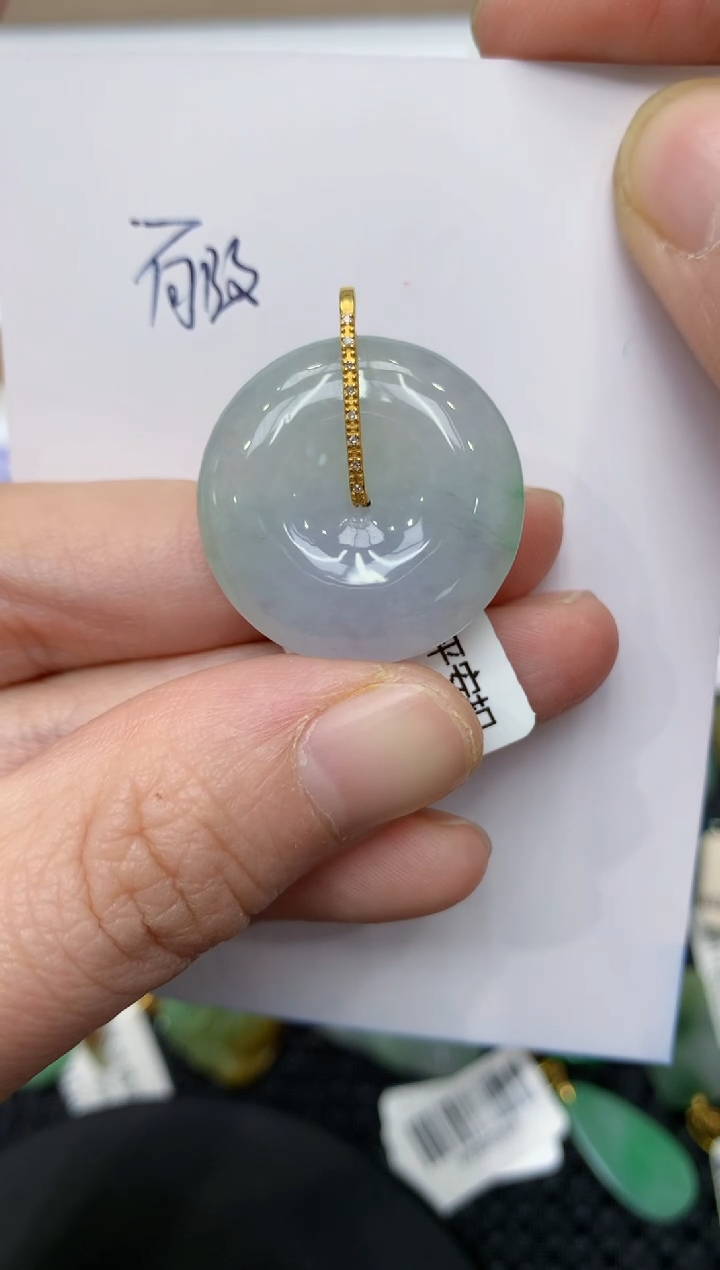 【闪购商品】翡翠颈饰18K金镶嵌11111111