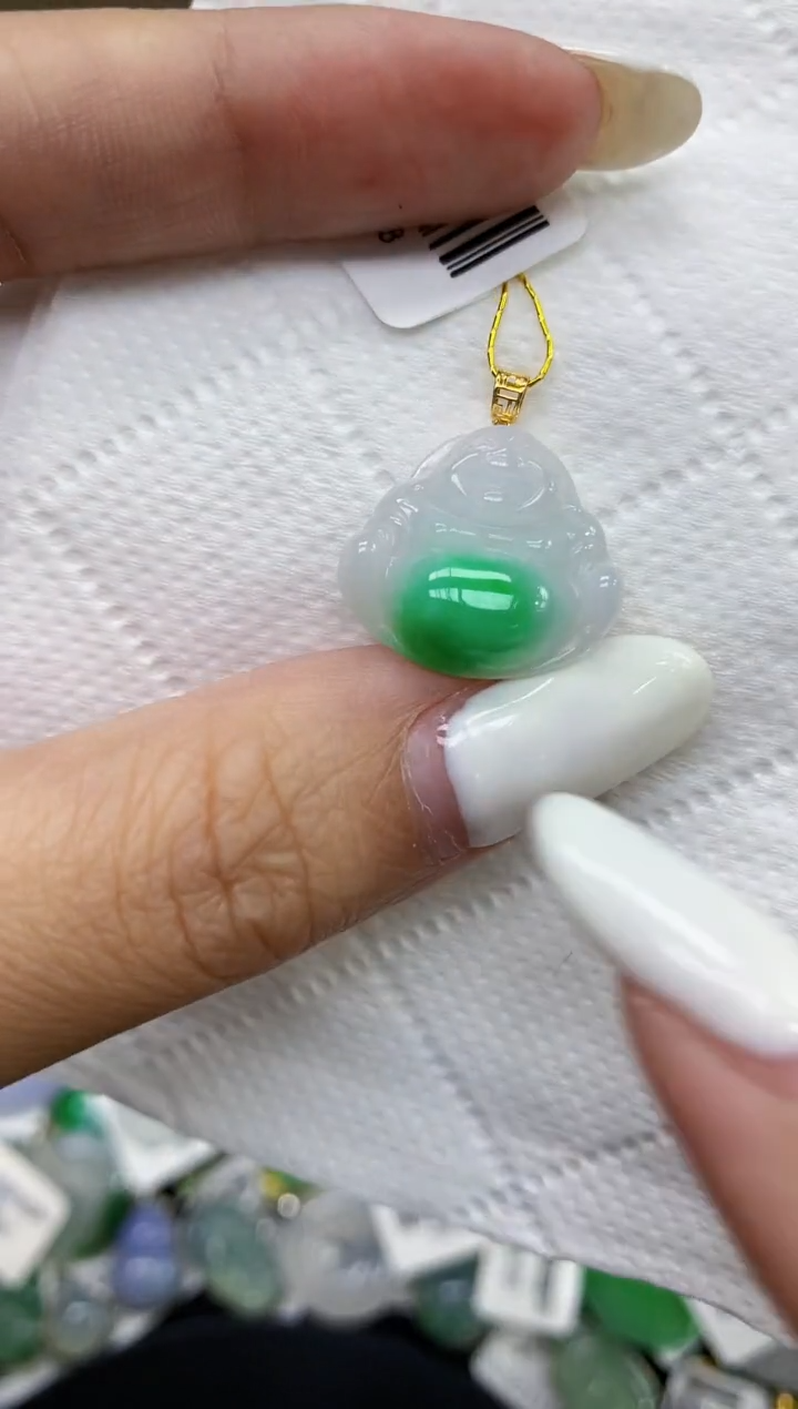 颈饰18K金镶嵌翡翠11111111111