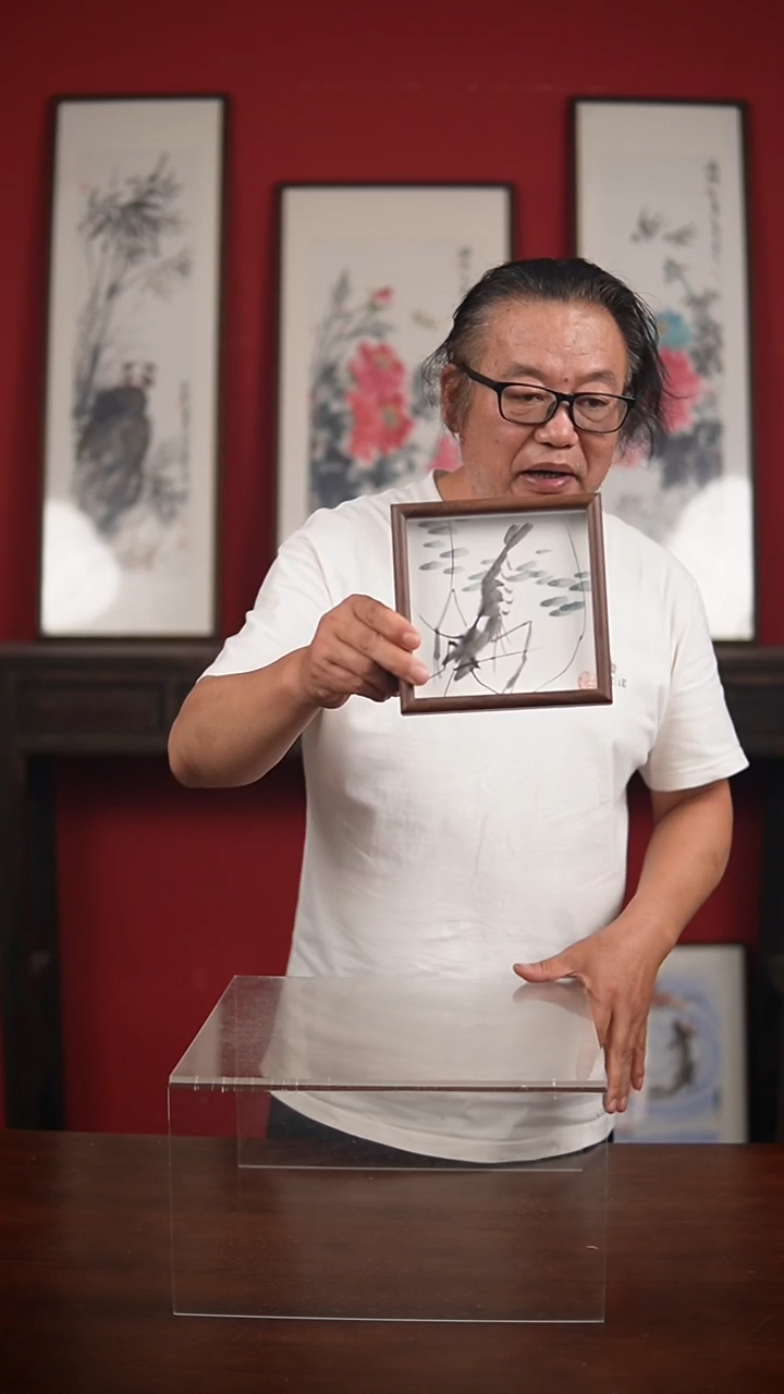 国画手绘-6寸摆台庆云作品