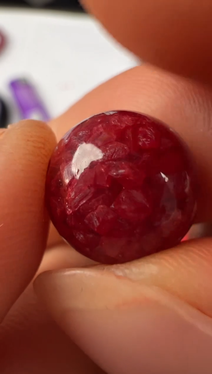 天然辰砂明***?12mm单珠钥匙扣