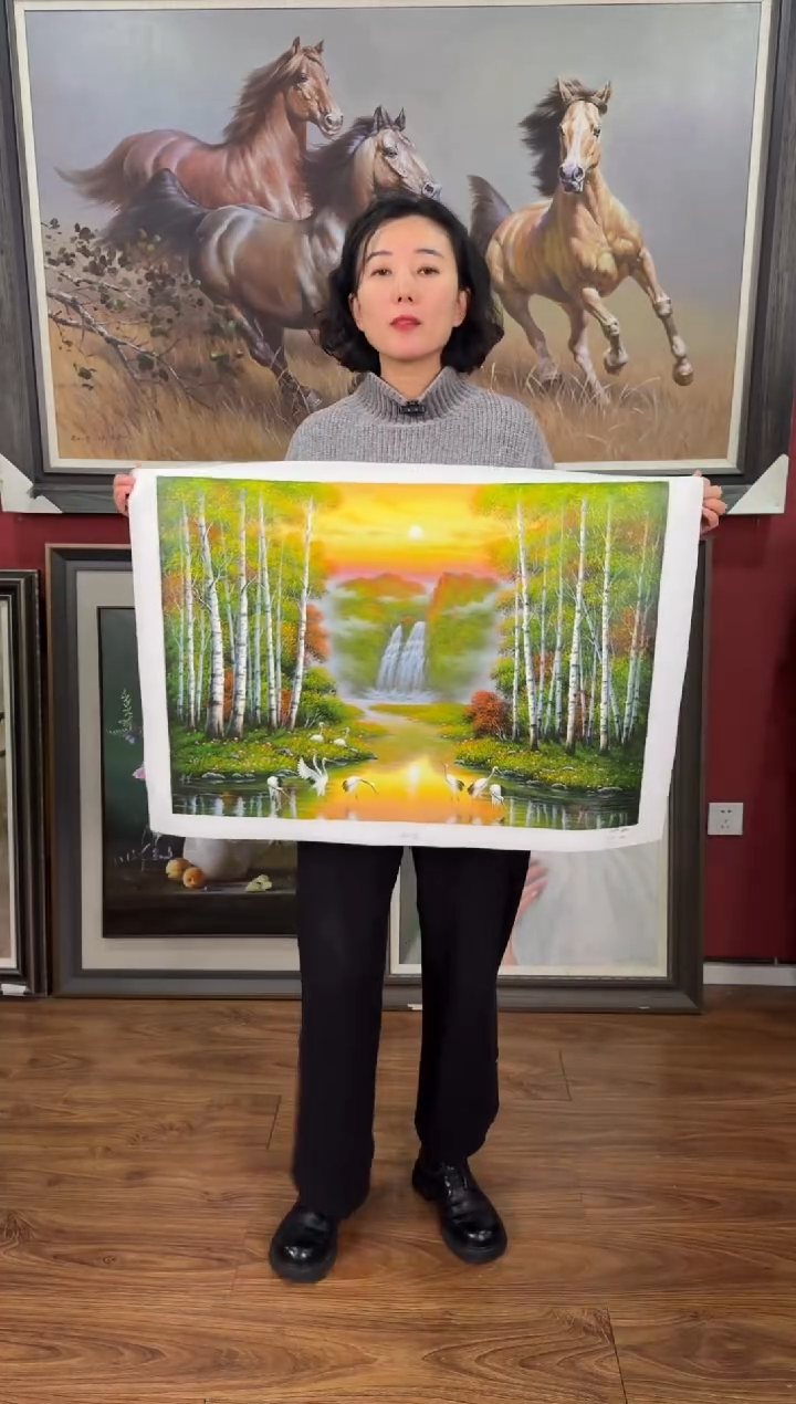 油画【22号】约50*70cm丨朝鲜原创纯手绘孤品油画丨顺丰包邮