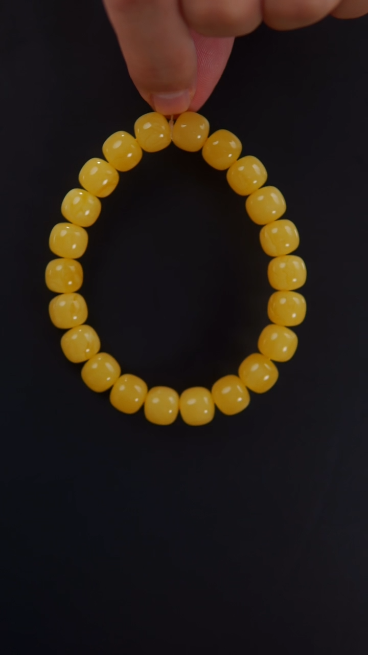 【闪购商品】蜜蜡手串未镶嵌焦皮料老型手串17.1