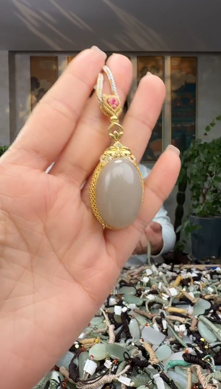 颈饰未镶嵌和田玉拍一发一多样性发货