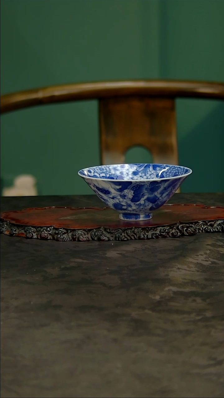 【闪购商品】青花手绘万花主人杯