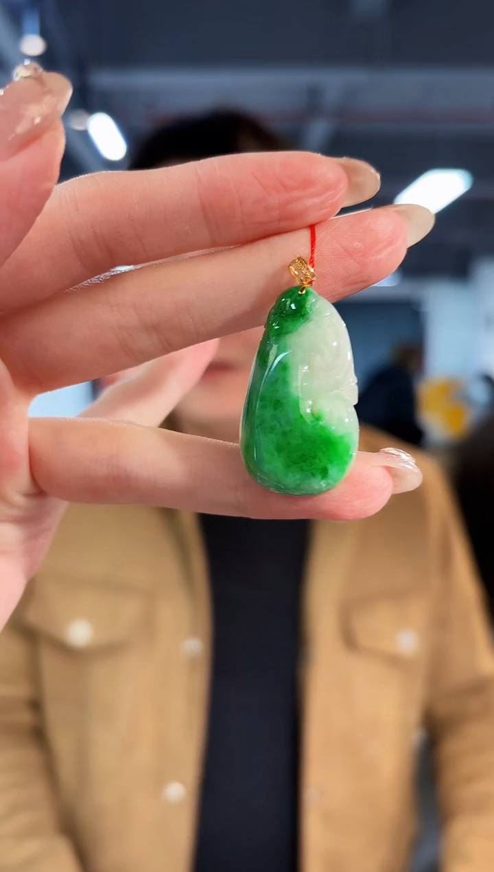 【闪购商品】翡翠颈饰18K金镶嵌缅料A货/支持复检/一件