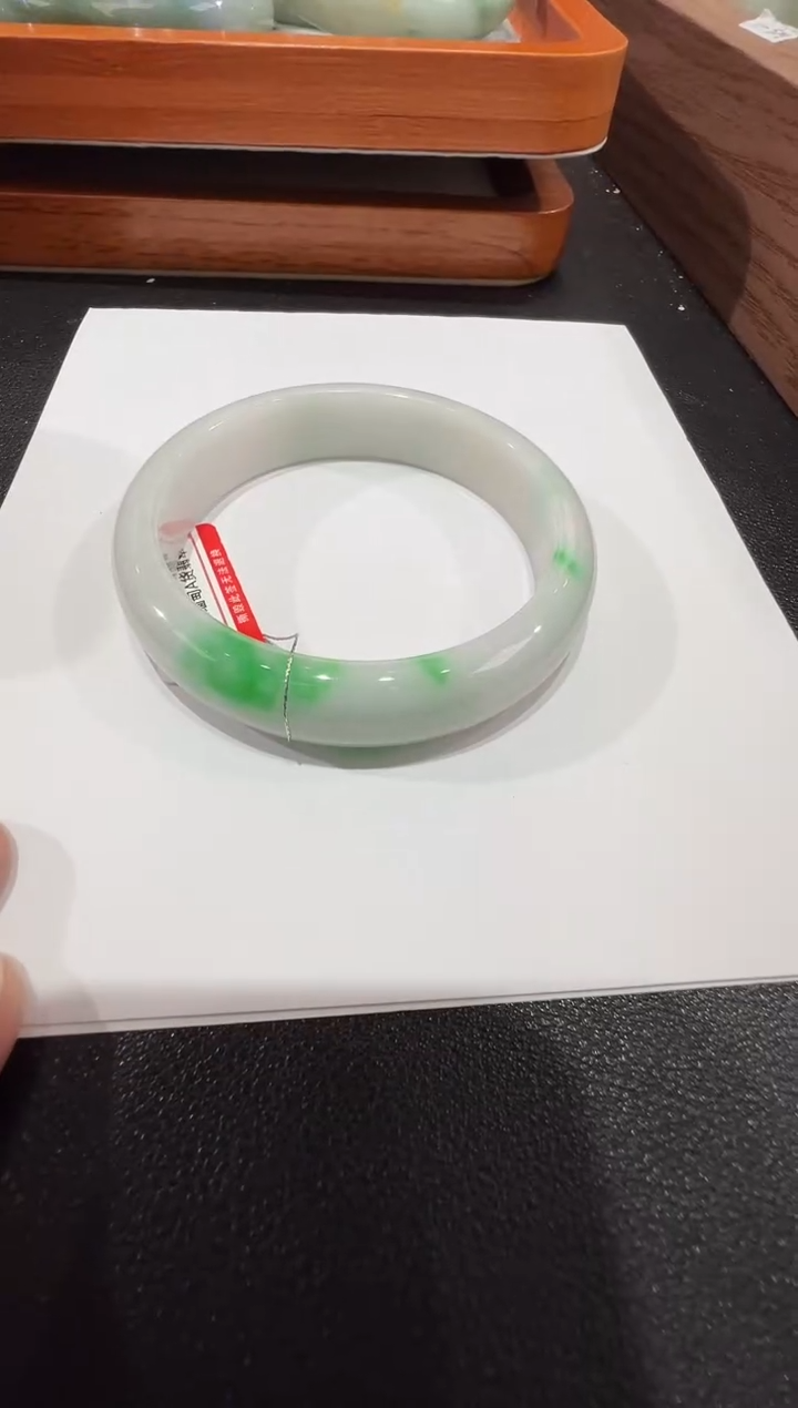 纯天然缅甸A货翡翠手镯55-56mm-394号