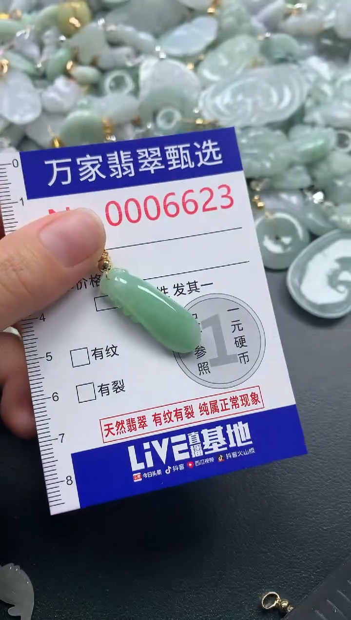 吊坠(不含链)未镶嵌翡翠6623