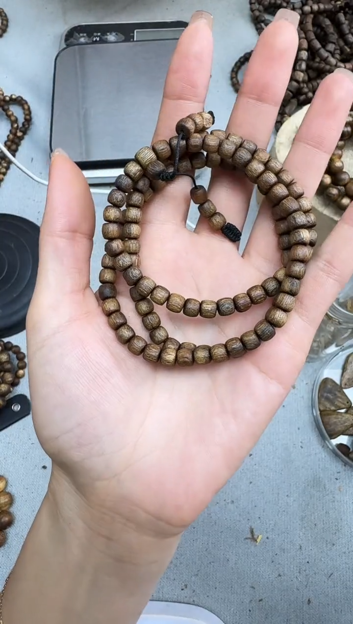 沉香手串0616陆河随型三圈多样性发一