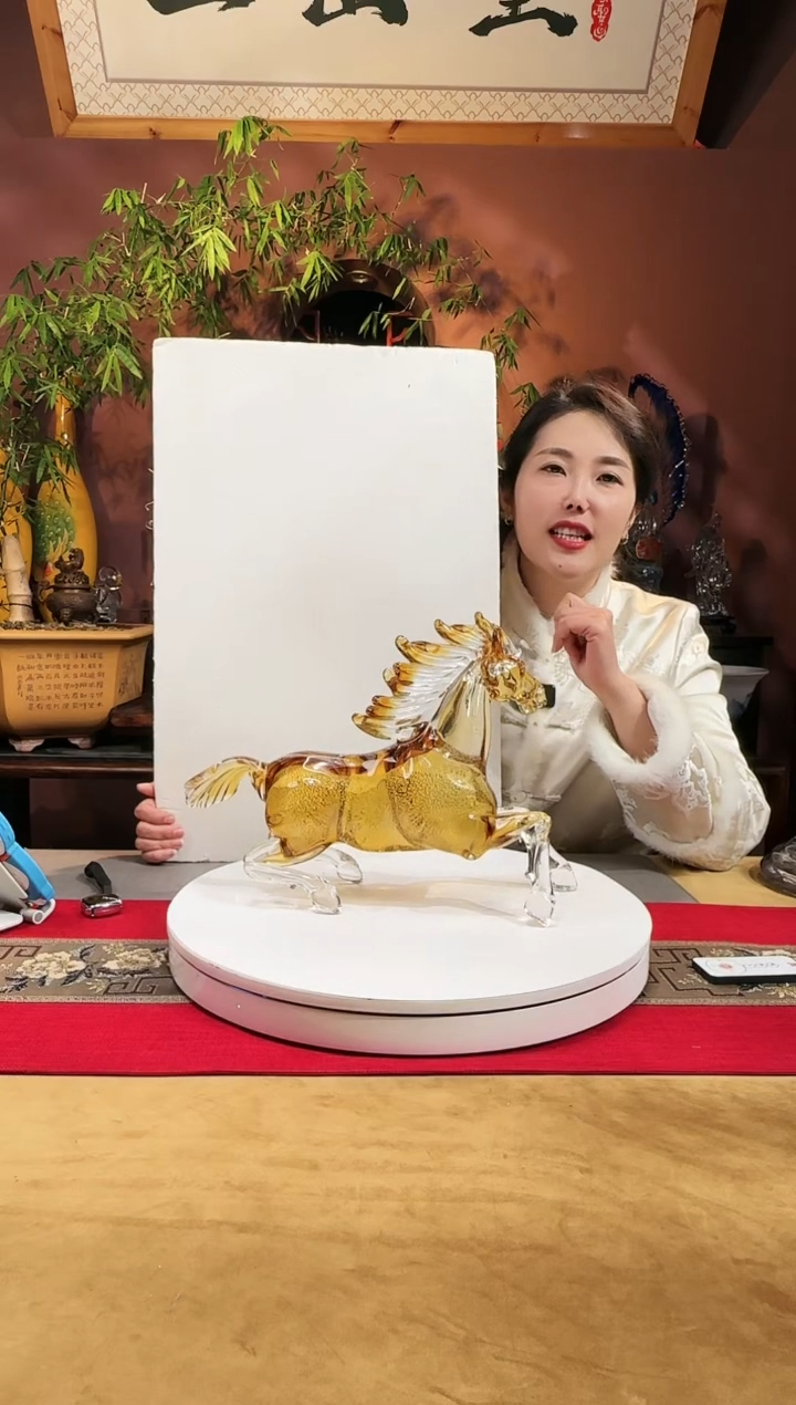 【闪购商品】琉璃手工艺品金跃马