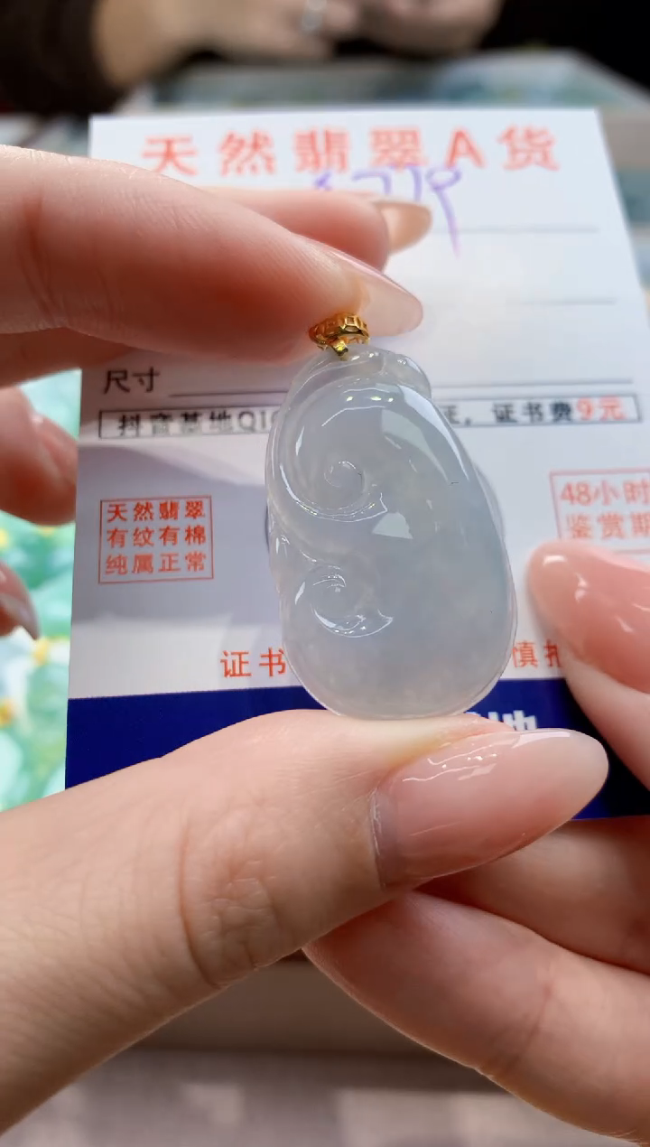 颈饰未镶嵌翡翠天然A货翡翠挂件