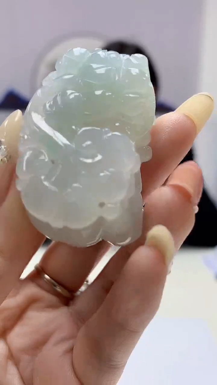 【闪购商品】定制翡翠未镶嵌4829DD-毛货挂件71