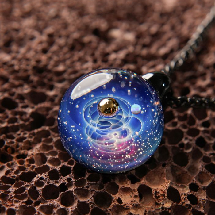 【宇宙花纹】星辰琉璃 纯手工琉璃工艺品 彩色宇宙星璃