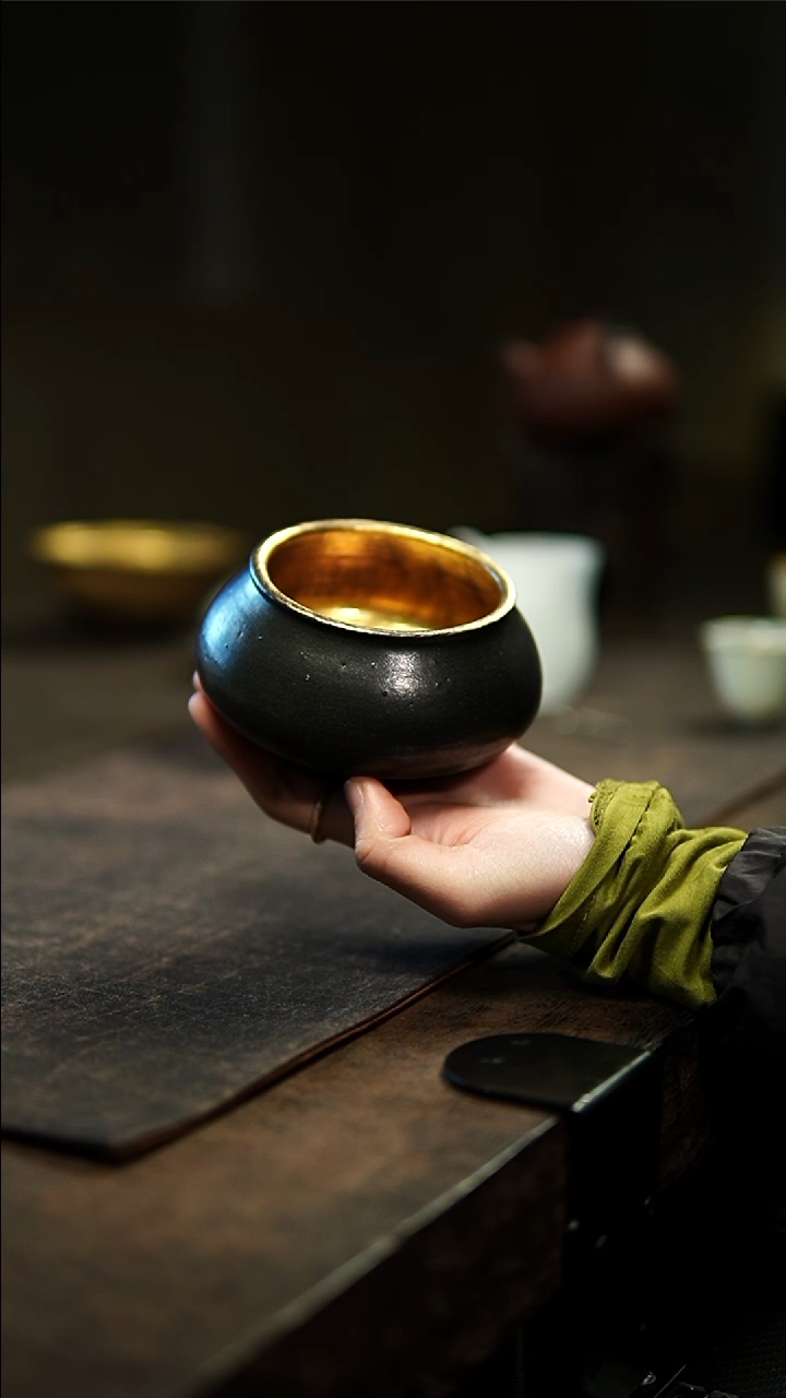 【闪购商品】松风陶泥黑金建水