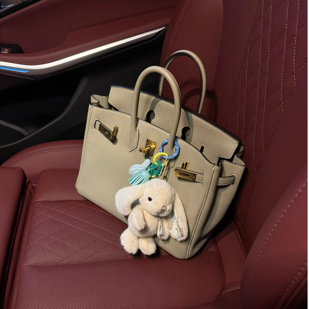 99新 Hermes/爱马仕 小花6欢 birkin 30 鼠尾草绿 X刻 金扣包