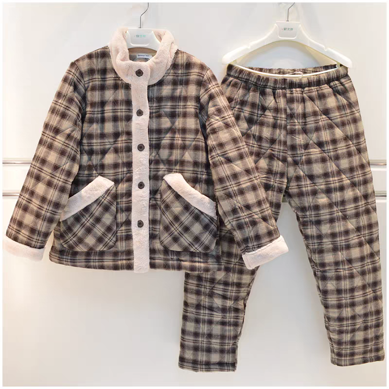 精雅品牌睡衣女士秋冬夹棉家居服8482175