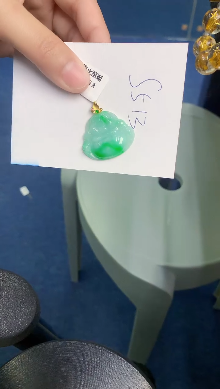 【闪购商品】翡翠颈饰18K金镶嵌000000000