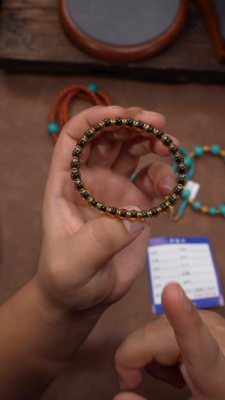 裸石蓝珀未镶嵌蓝珀手串