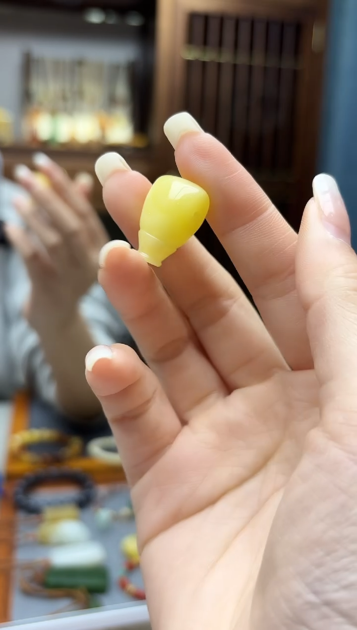 裸石蜜蜡未镶嵌蜜蜡三通配饰12mmGW