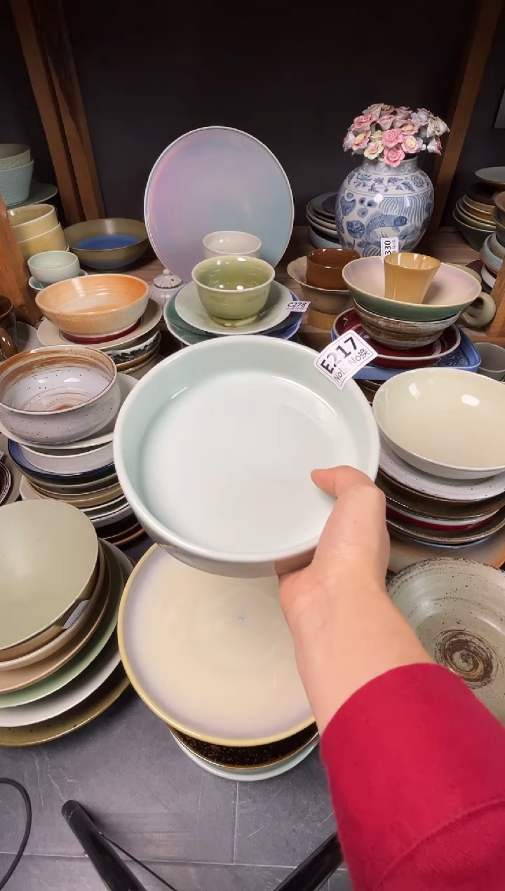 瓷片?**球e217影青立边盘福利2只