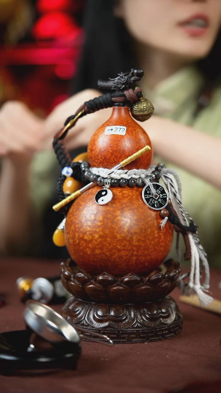 【闪购商品】337号500ml左右的非遗漆器酒葫芦