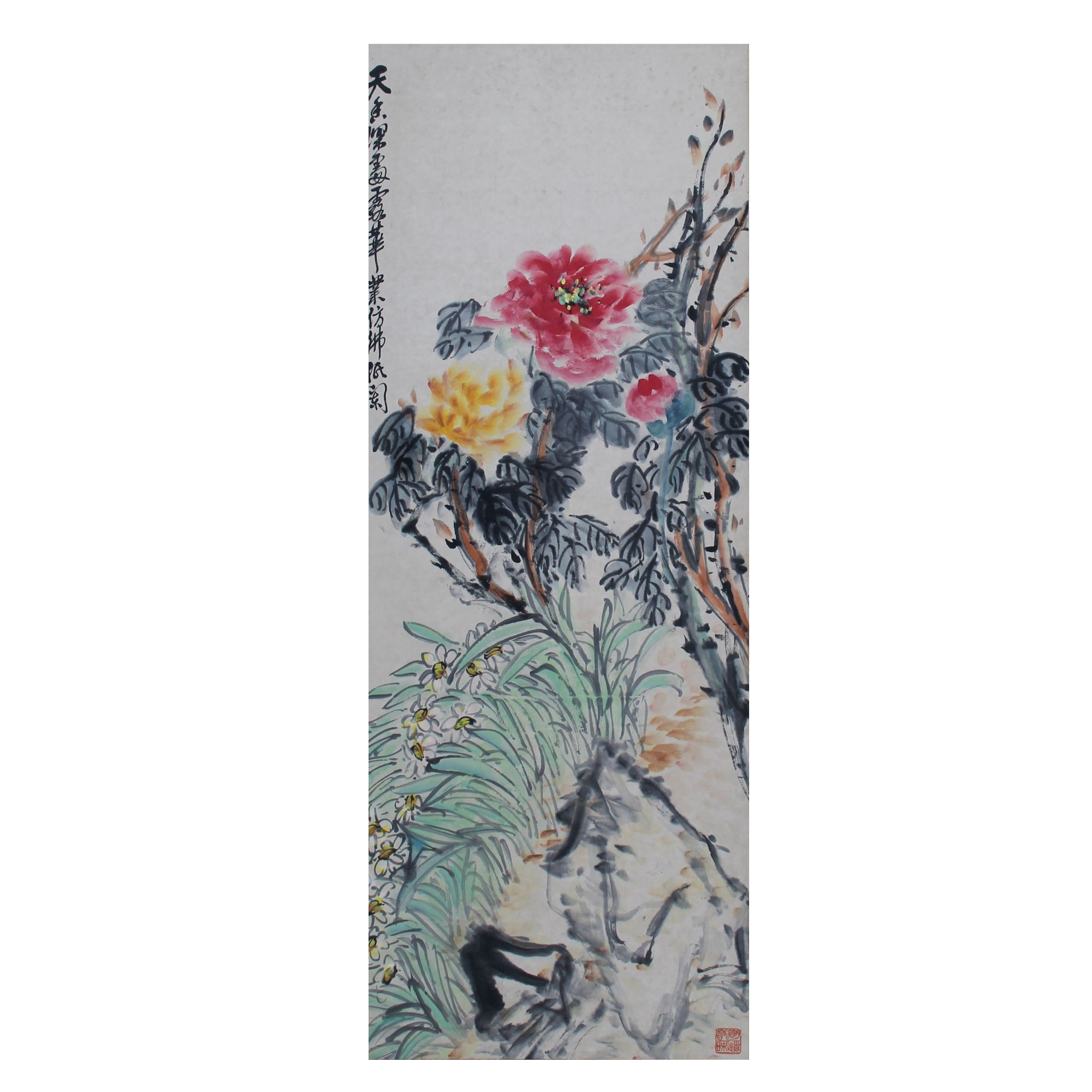 LOT.009 王一亭 花卉 133*54cm 纸本立轴 856