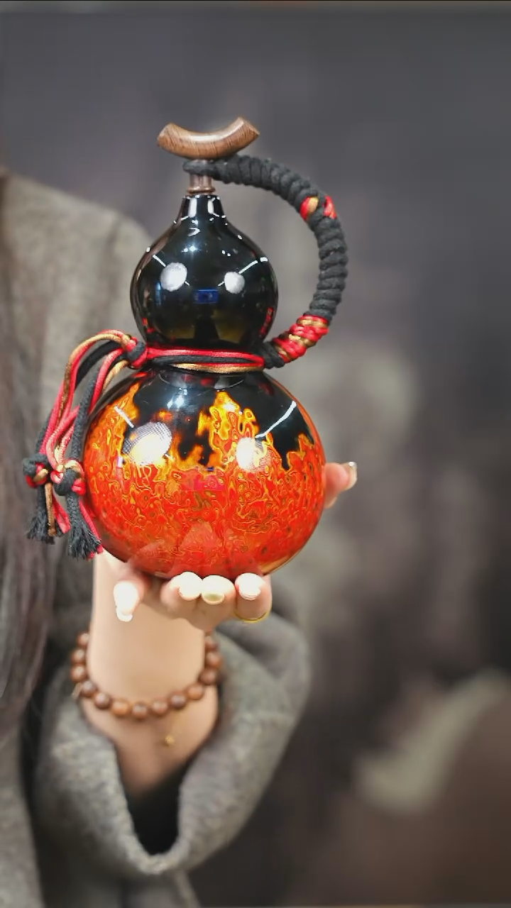 【闪购商品】XA191漆艺酒葫芦不包手串及旋转底座