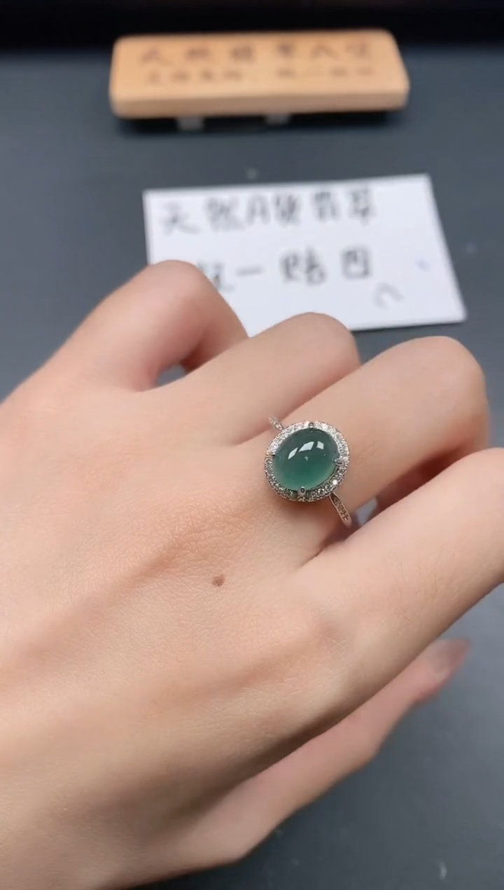 银S925镶嵌戒指翡翠1111