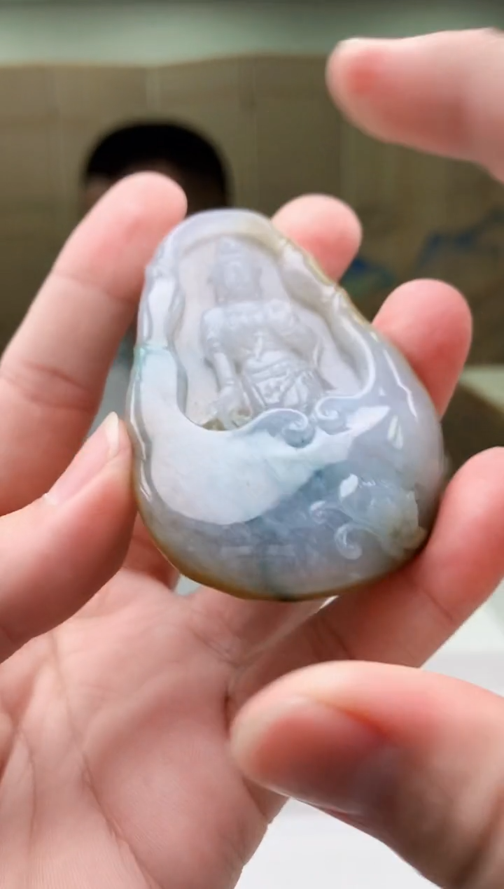 【闪购商品】定制翡翠未镶嵌4812bb-毛货挂件56