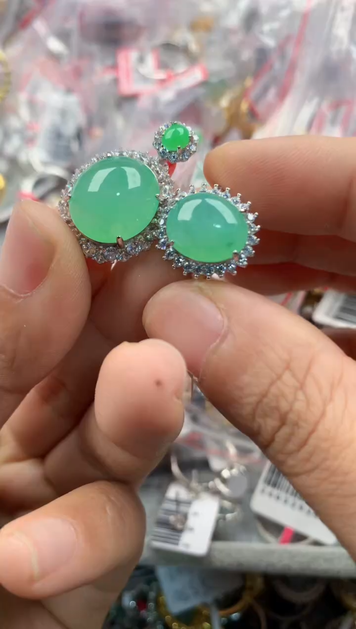 银S925镶嵌戒指翡翠111                5