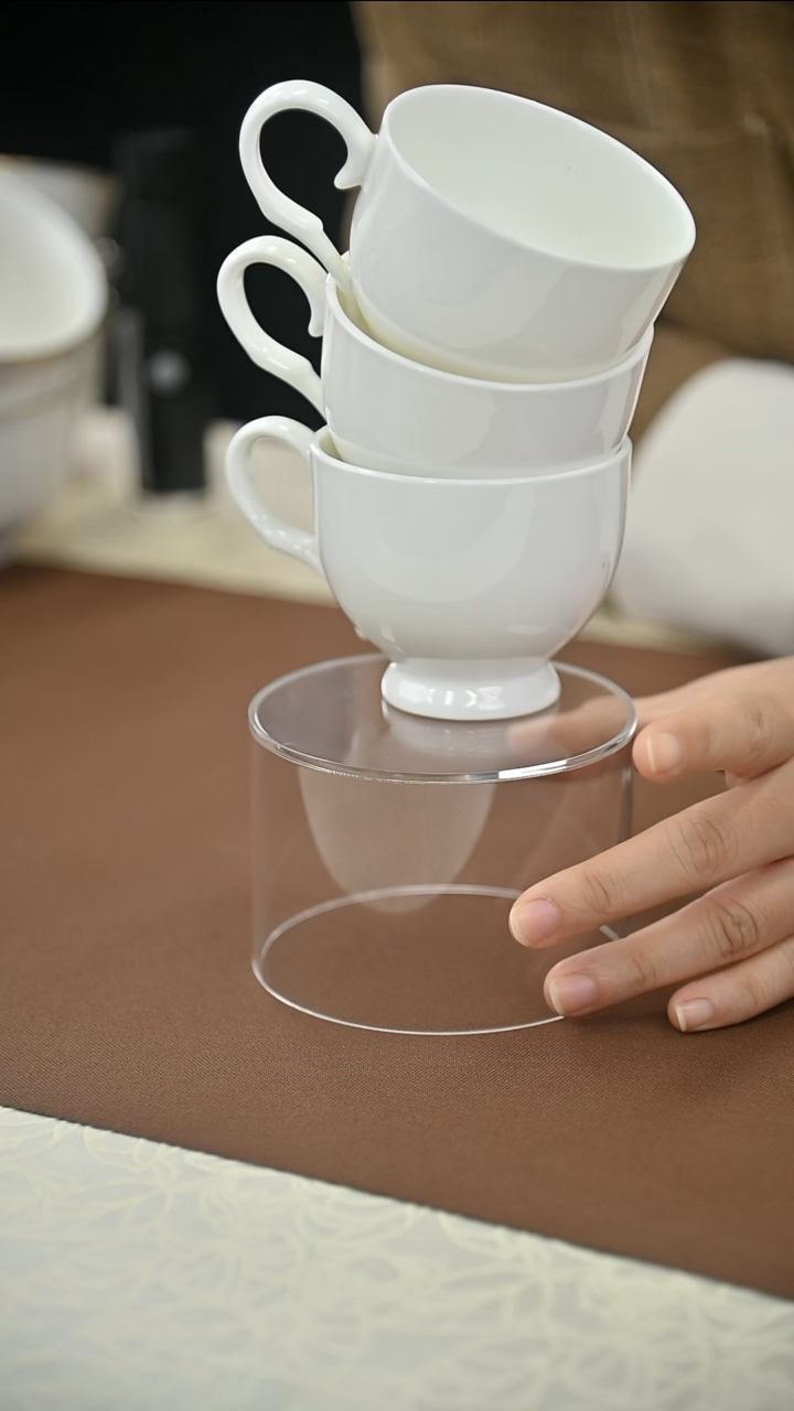 骨瓷白瓷咖啡杯3只