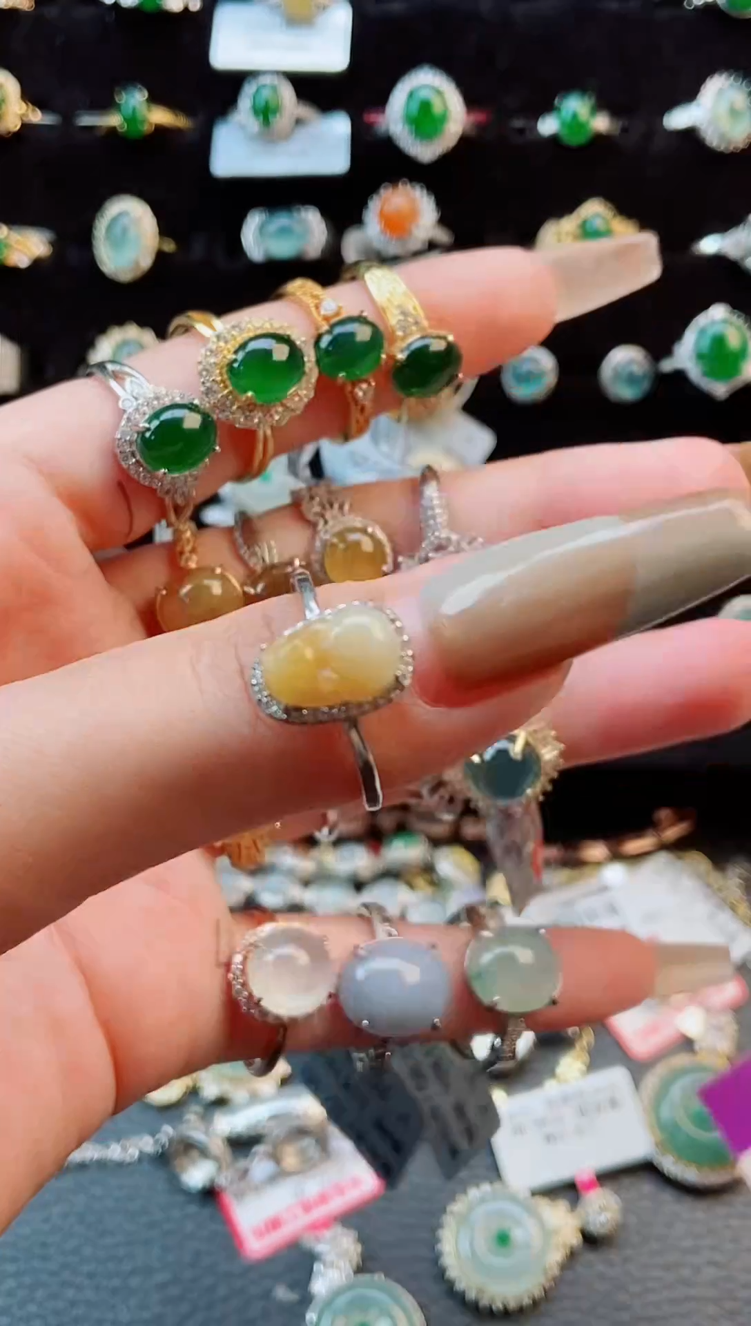 【闪购商品】翡翠戒指银S925镶嵌戒指200