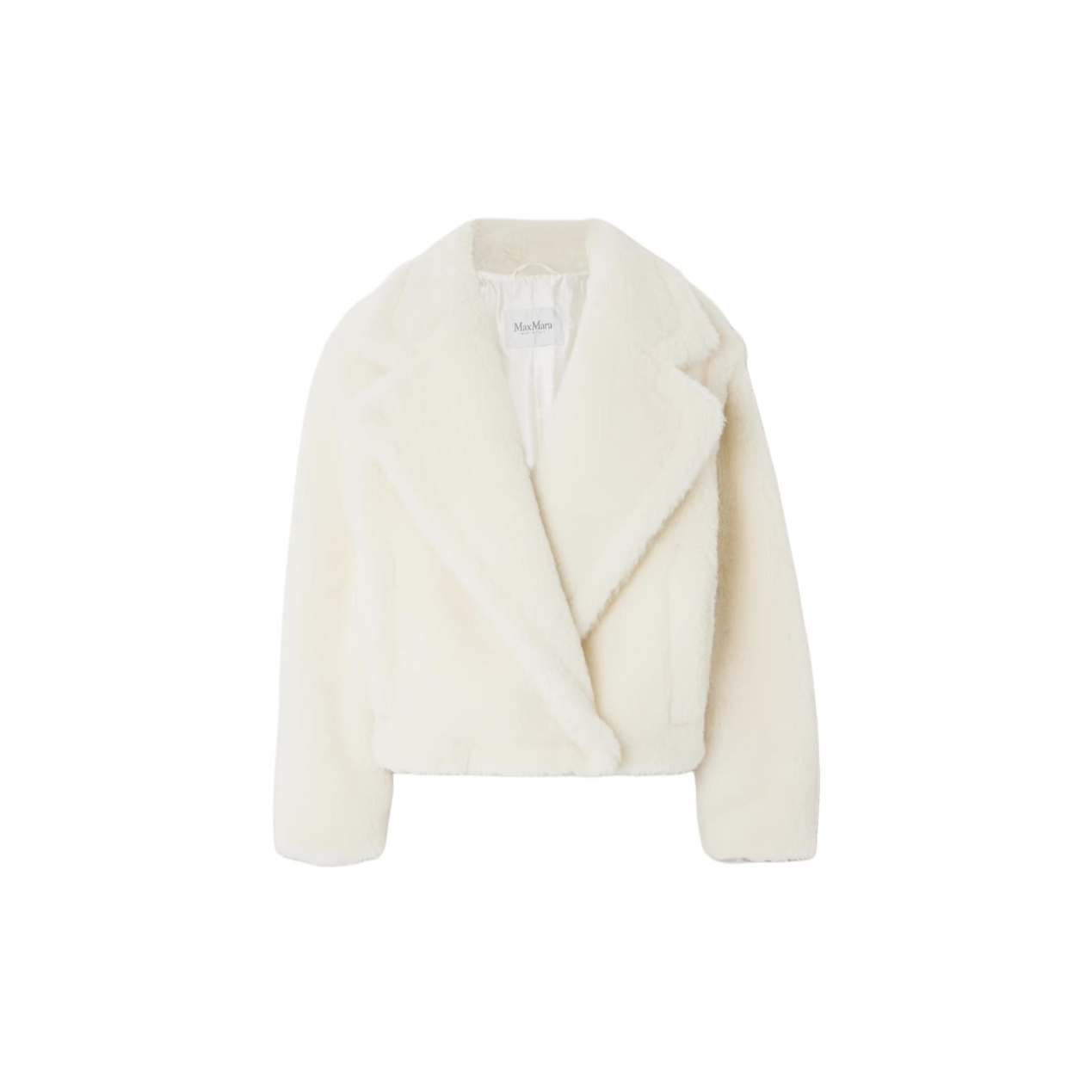 未使用 MaxMara 25ss新款短版白色泰迪外套Oggeri