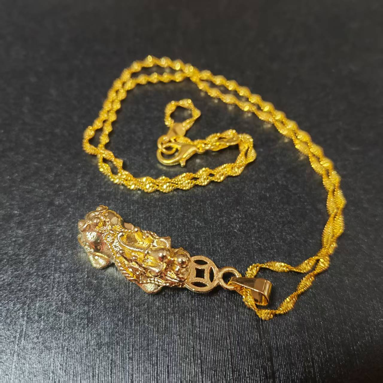 S21貔貅DIY配件情侣精致吊坠古法经典中式古风设计时尚轻奢饰品