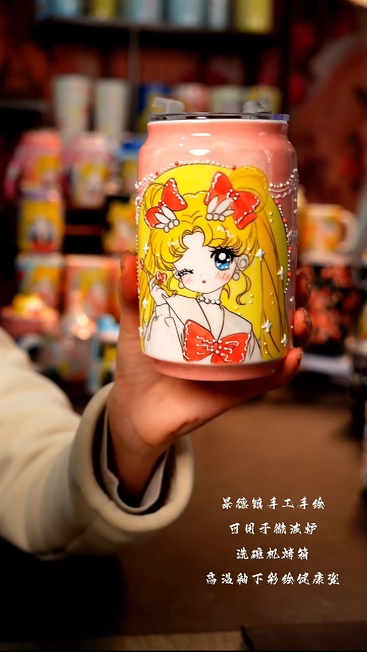 景德镇手工手绘陶瓷杯杯