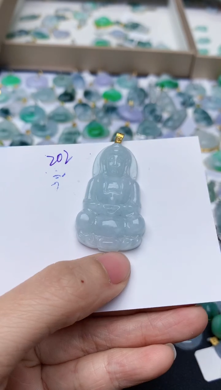 【闪购商品】翡翠颈饰18K金镶嵌天然翡翠A货    