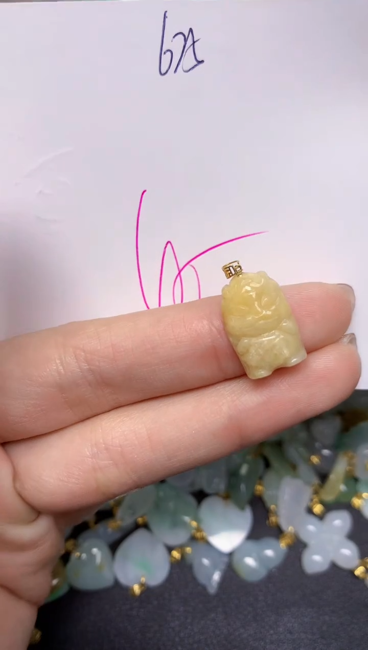 【闪购商品】翡翠颈饰18K金镶嵌 天然翡翠A货