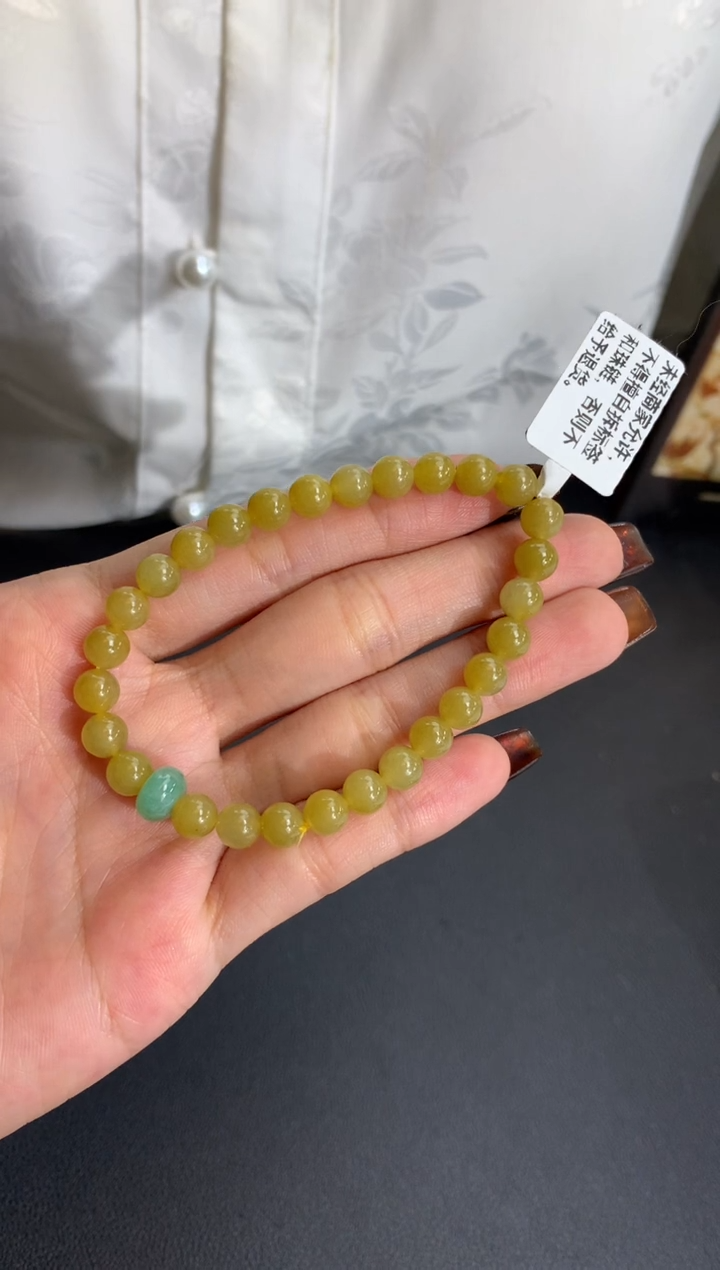 未镶嵌手串翡翠卡6.1mm