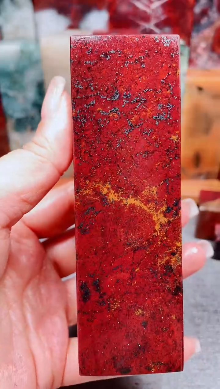 玉桂林鸡血玉素章35